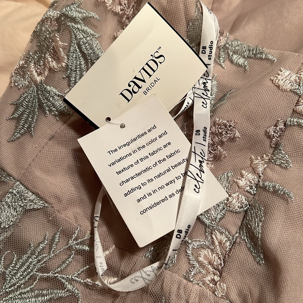 David’s Bridal Floral Overlay Dress / Gown NWT - Picture 8 of 11